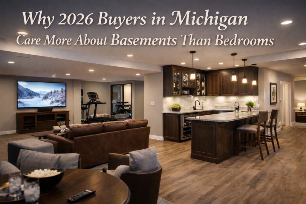 Luxury basement remodeling in Macomb and Oakland County Michigan